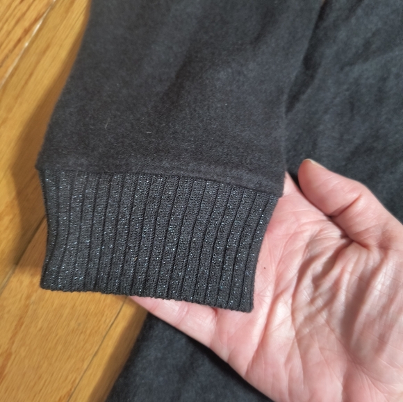 NWT Xersion soft black sweater with zipper and sparkles, women's large - Picture 5 of 13